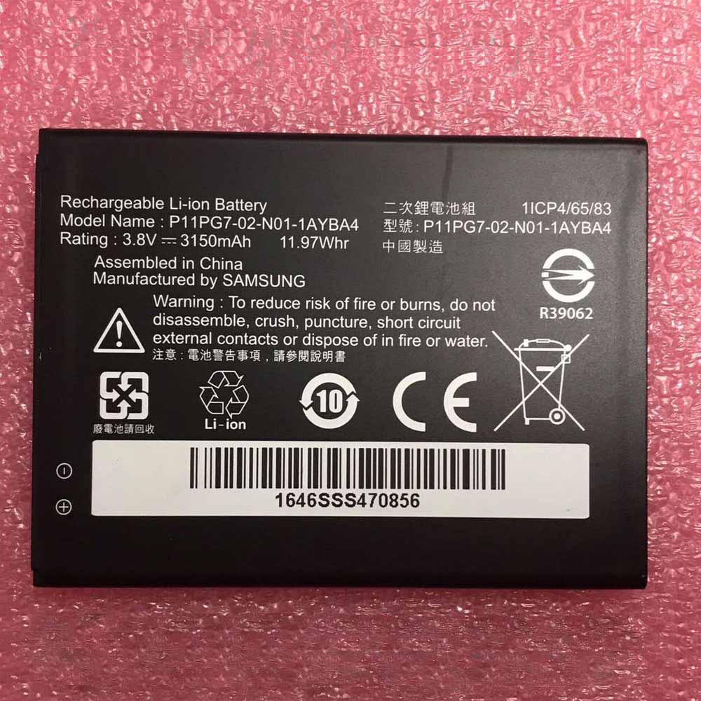 Batterie pour 3150mAh 11.97Wh 3.8V/4.35V P11PG7-02-N01-1AYBA4