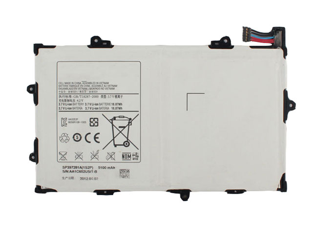 Batterie pour 5100MAH/18.87Wh 3.7V SP397281A