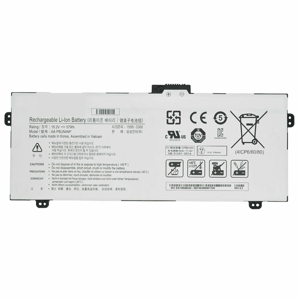 Batterie pour 3780mAh/57WH 15.2V/17.4V AA-PBUN4NP