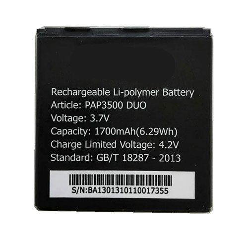 Batterie pour 1700mAh/6.29WH 3.7V/4.2V PAP3500DUO