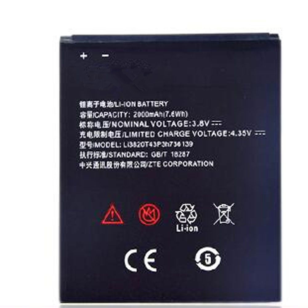 Batterie pour 2000mAh/7.6WH 3.8V/4.35V Li3820T43P3h736139