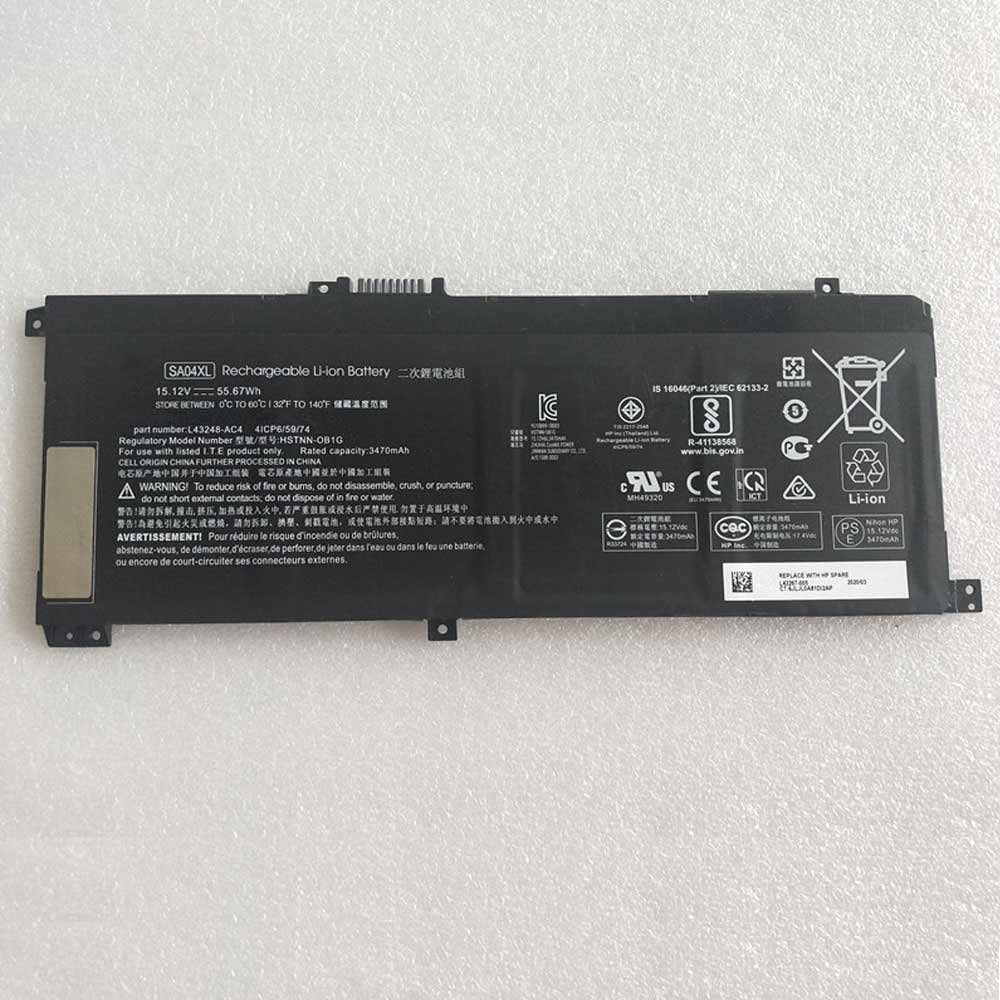 Batterie pour 55.67Wh 15.12V/17.4V SA04XL