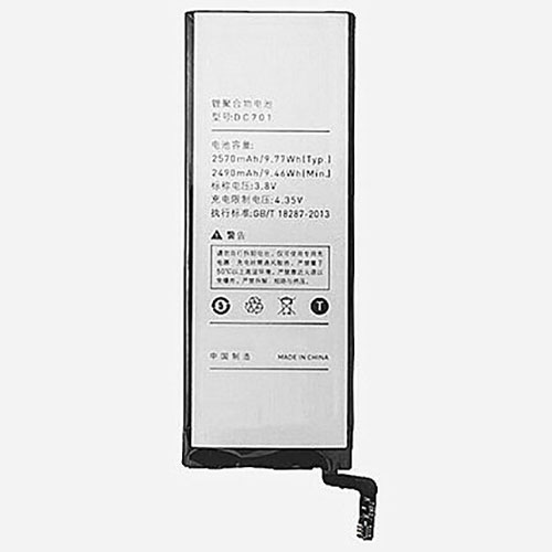 Batterie pour 2490mAh/9.46WH 3.8V/4.35V DC701