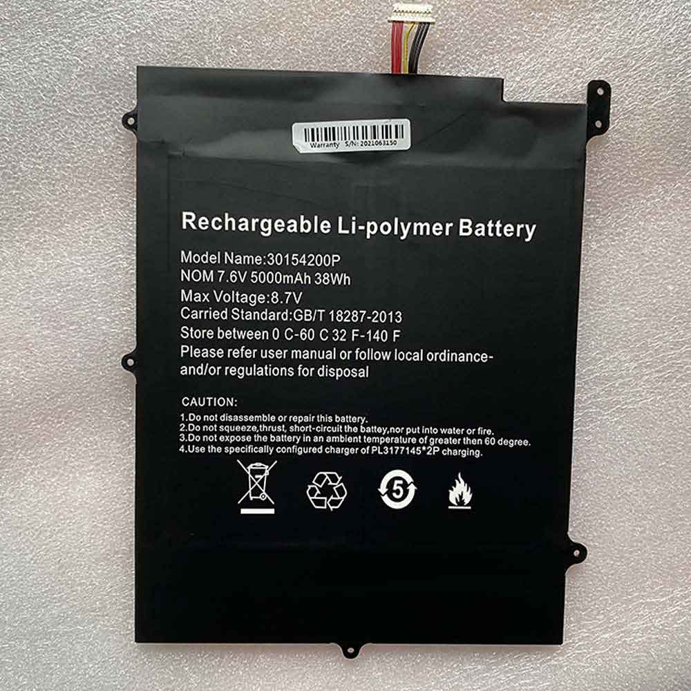 Batterie pour 5000mAh 7.6V 30154200P
