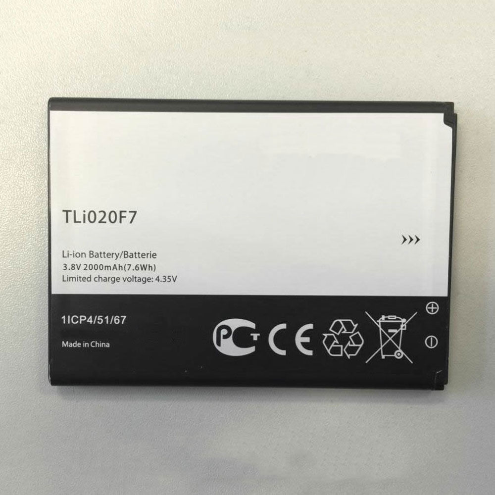 Batterie pour 2000MAH/7.6Wh 3.8V/4.35V TLI020F7