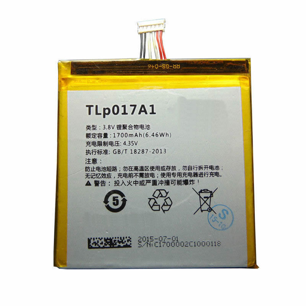 Batterie pour 1700MAH/6.5Wh 3.8V/4.35V TLP017A1