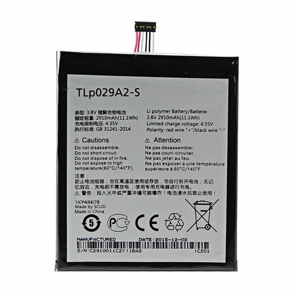 Batterie pour 2910MAH/11.1Wh 3.8V/4.35V TLP029A2-S