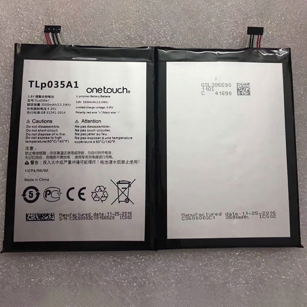 Batterie pour 3500mAh 3.8V/4.35V TLP035A1