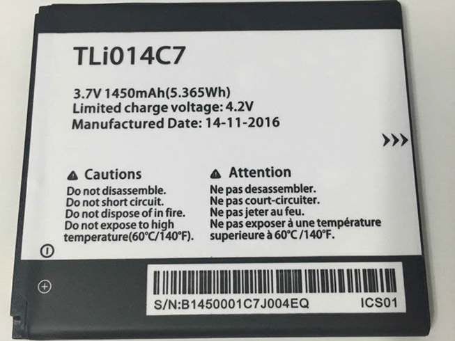 Batterie pour 1450mah 3.7V TLi014C7