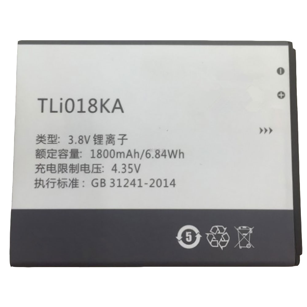 Batterie pour 1800mAh/6.84WH 3.8V/4.35V TLi018KA