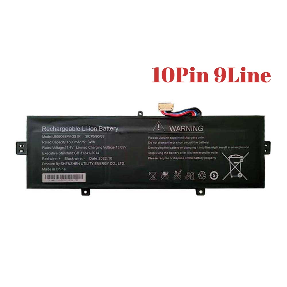 Batterie pour 4500mAh 11.4V U509068PV-3S1P