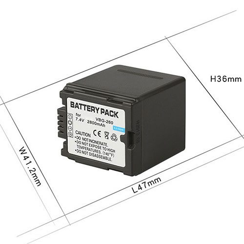 Batterie pour 2800mAh 7.4V VW-VBG070