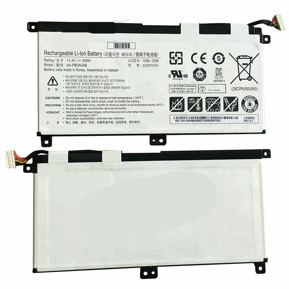 Batterie pour 3780mAh/43WH 11.4V/13.05V AA-PBUN3AB