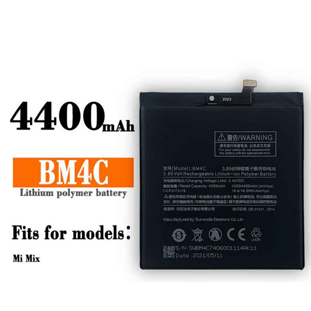 Batterie pour 4300mAh/16.6WH 3.85V 4.4V BM4C
