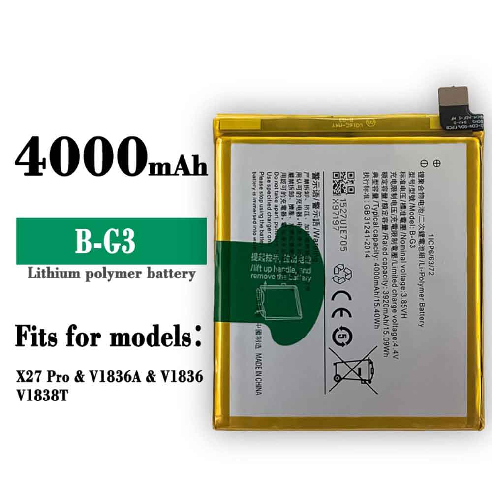 Batterie pour 4000mAh/15.40WH 3.85V 4.4V B-G3