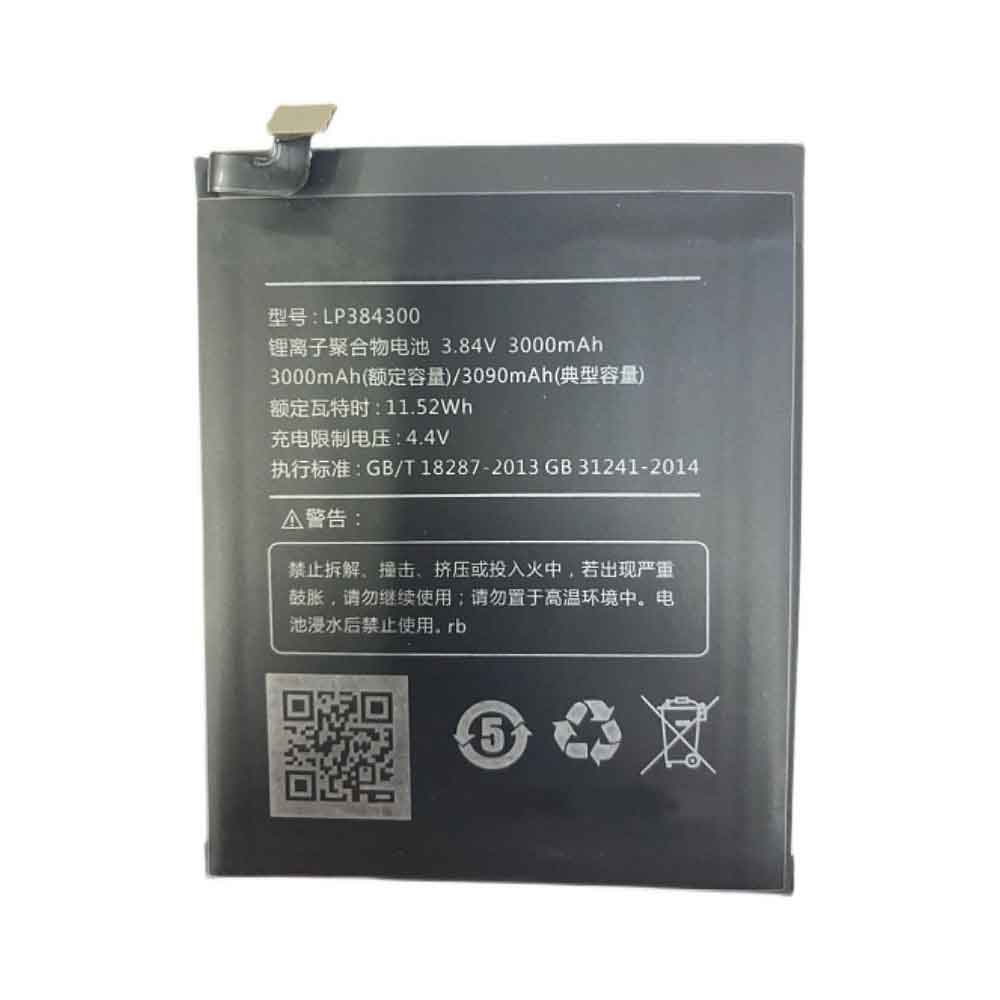 Batterie pour 3000mAh 11.52WH 3.84V 4.4V LP384300