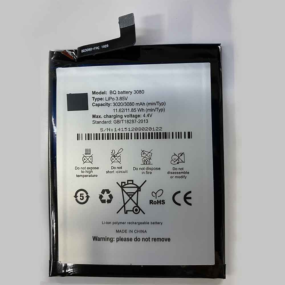 Batterie pour 3020mAh 11.62WH 3.85V 4.4V BQ-battery-3080