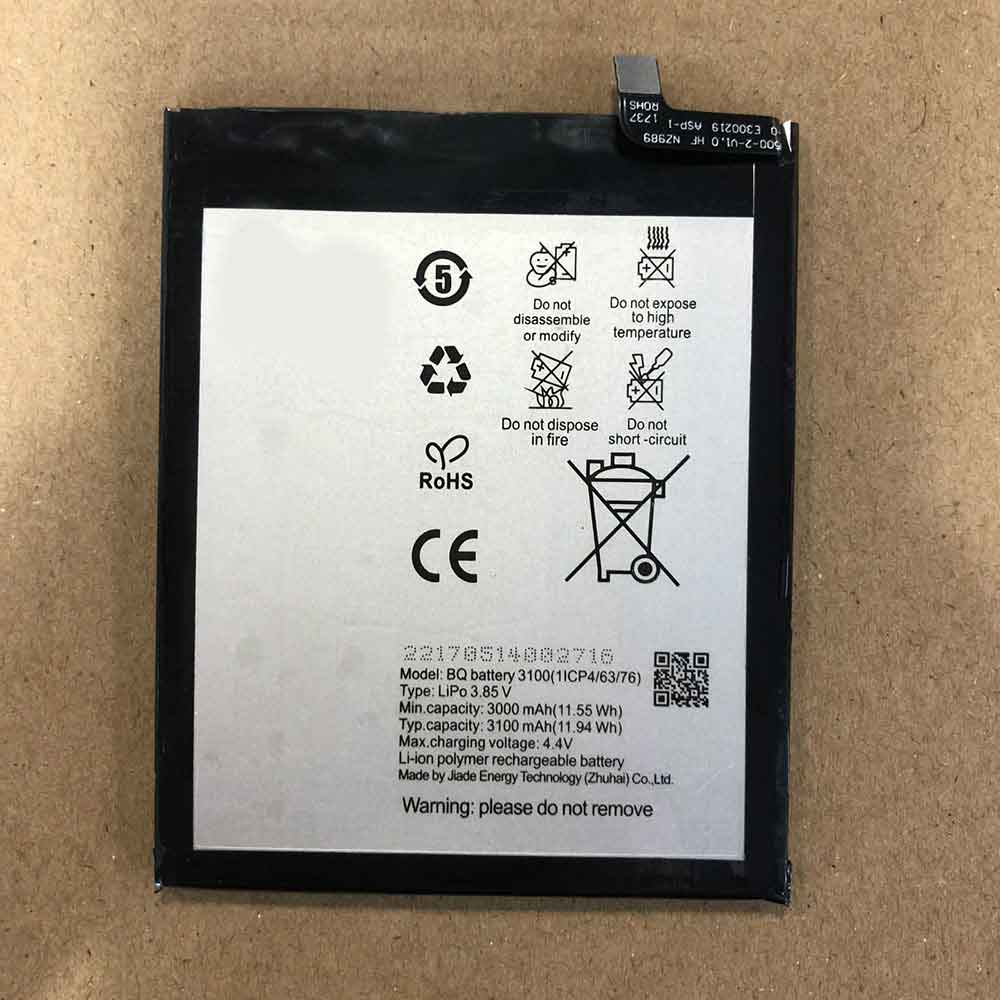 Batterie pour 3000mAh 11.55WH 3.85V 4.4V BQ-battery-3100