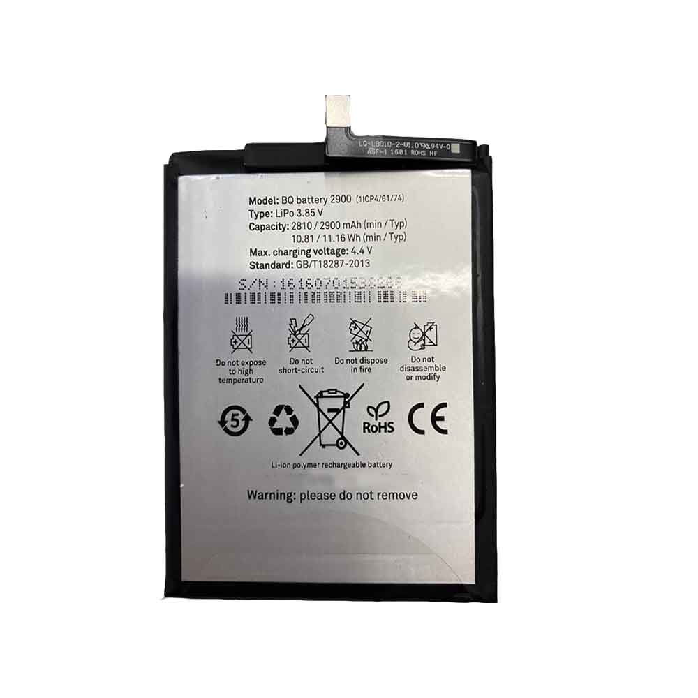 Batterie pour 2810mAh 10.81WH 3.85V 4.4V BQ-battery-2900