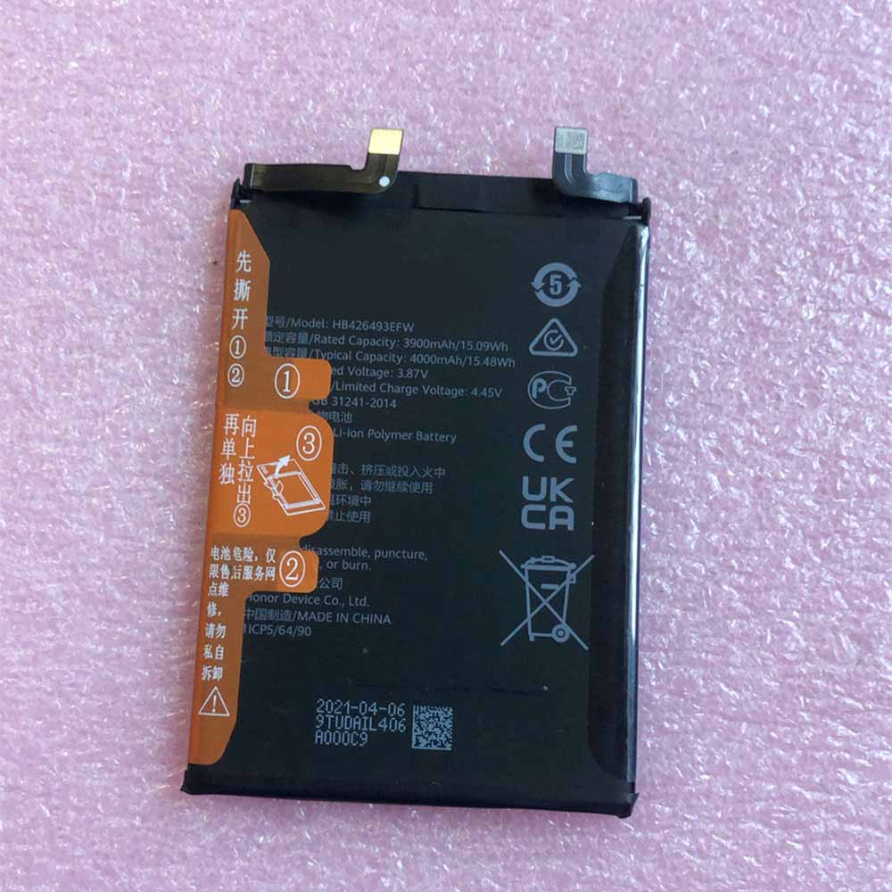 Batterie pour 3900mAh 15.09WH 3.87V 4.45V HB426493EFW