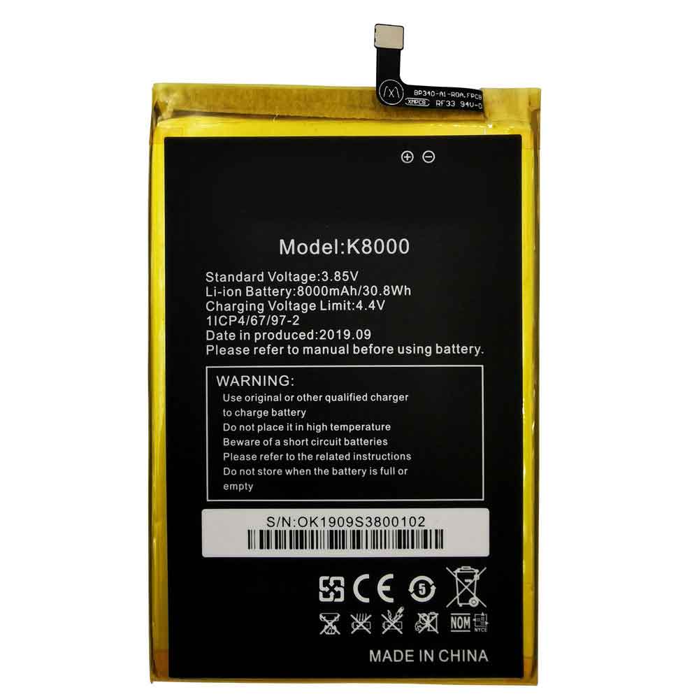 Batterie pour 8000mAh 30.8WH 3.85V 4.4V K8000