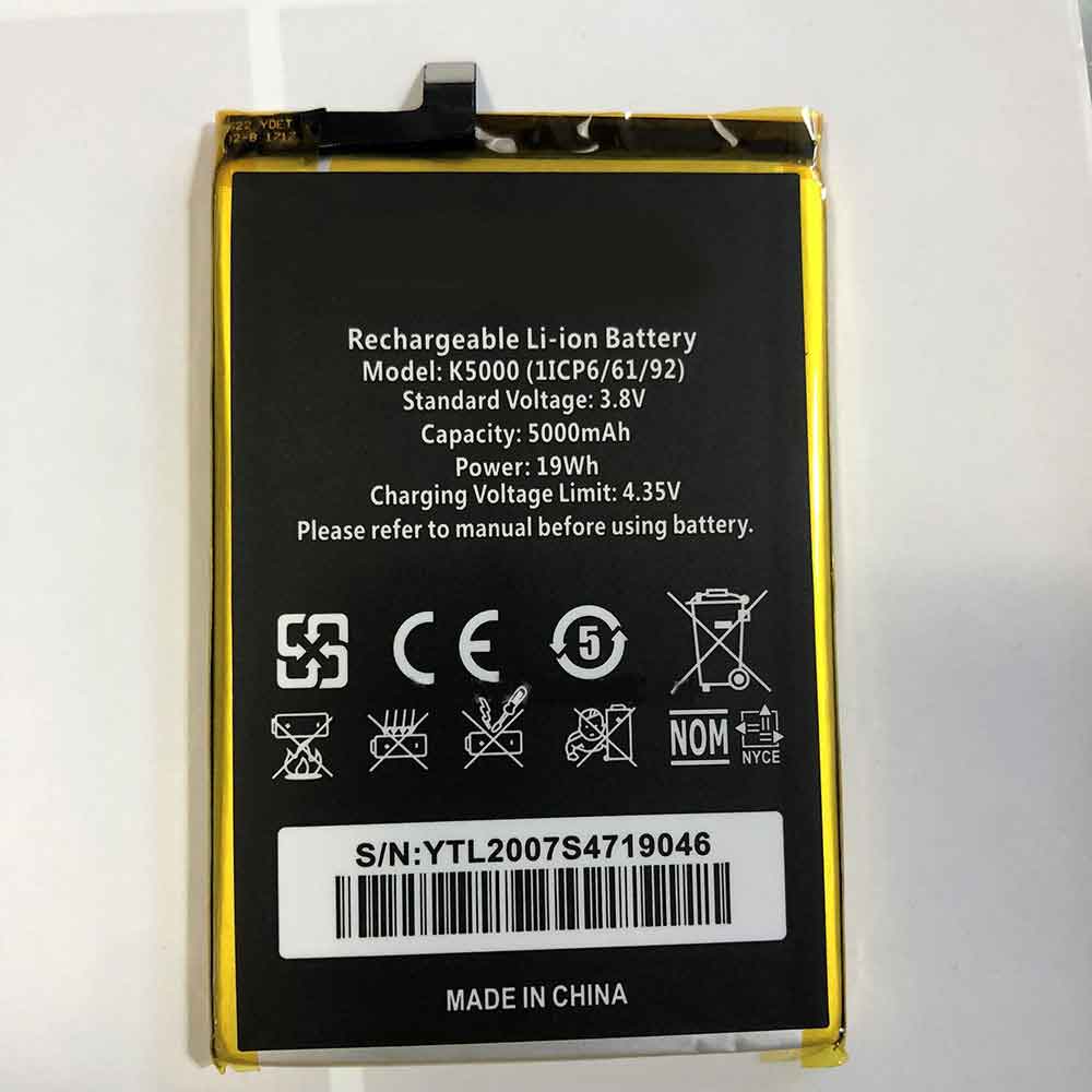 Batterie pour 5000mAh 19WH 3.8V 4.35V K5000