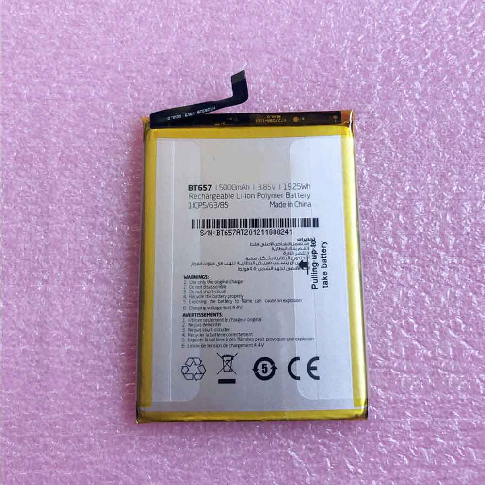 Batterie pour 5000mAh 19.25WH 3.85V 4.4V BT657