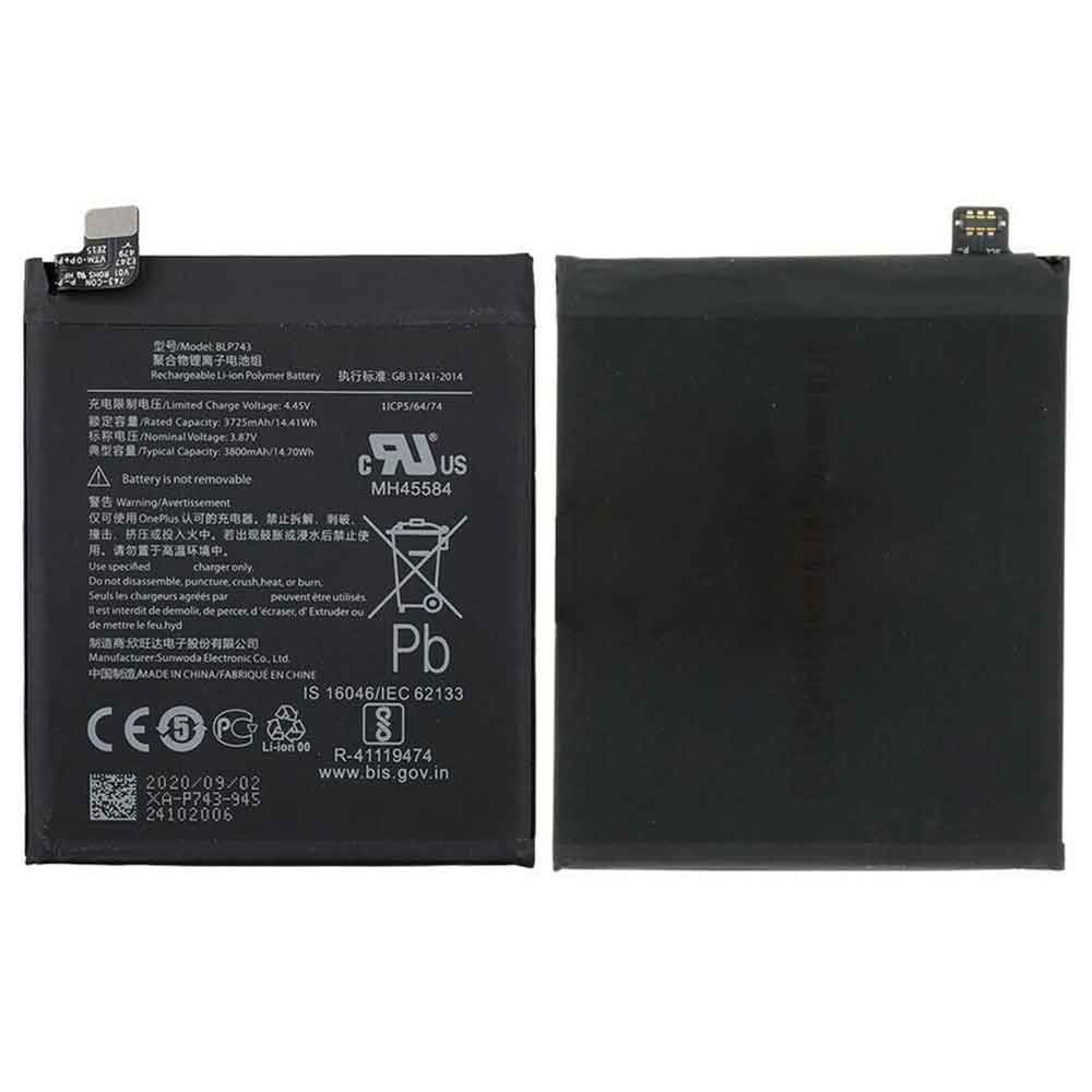 Batterie pour 3725mAh 14.41WH 3.87V 4.45V BLP743