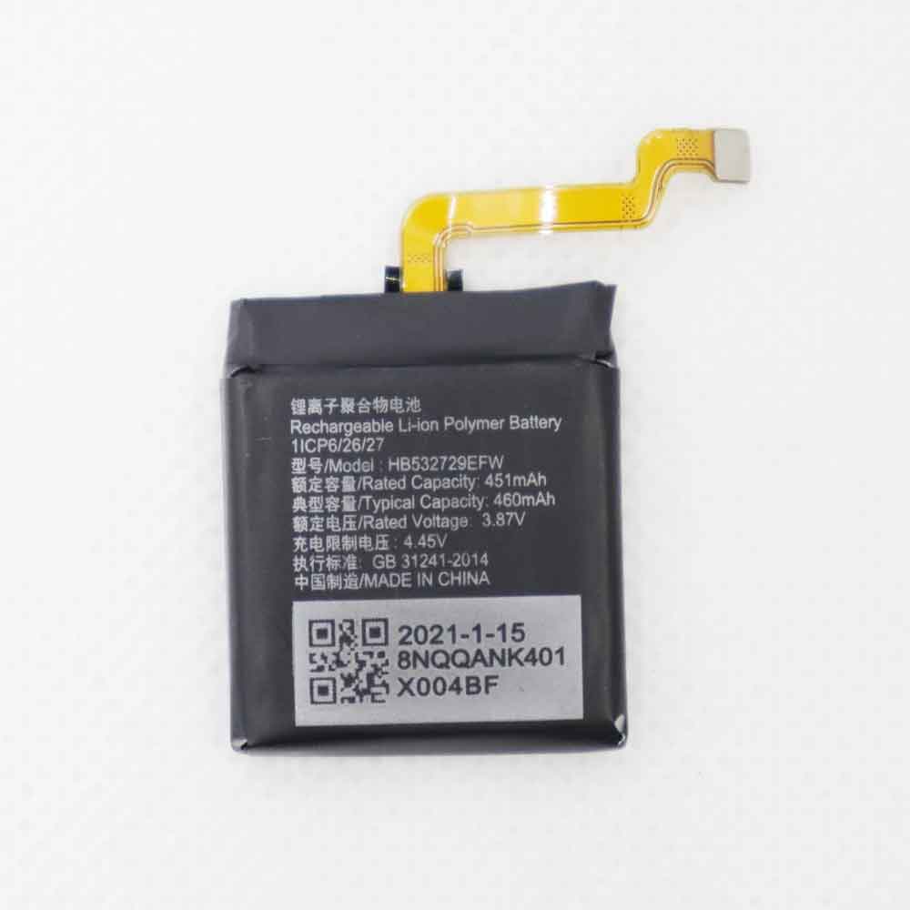 Batterie pour 451mAh 3.87V 4.45V HB532729EFW