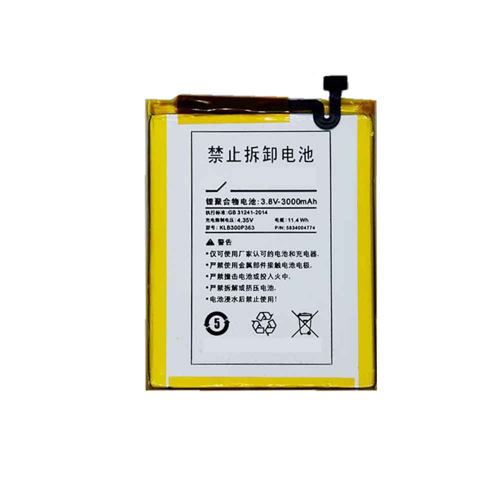 Batterie pour 3000MAH 11.4WH 3.8V 4.35V KLB300P363