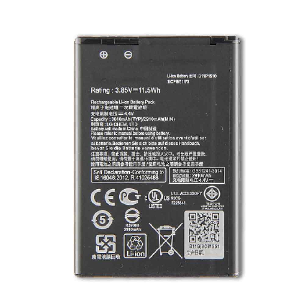 Batterie pour 2910mAh/11.5WH 3.85V 4.4V B11P1510