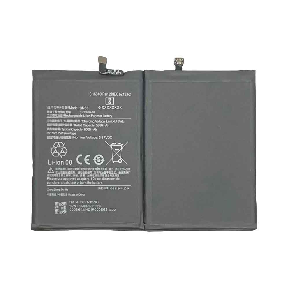 Batterie pour 6000mAh/23.2WH 3.87V 4.45V BN63