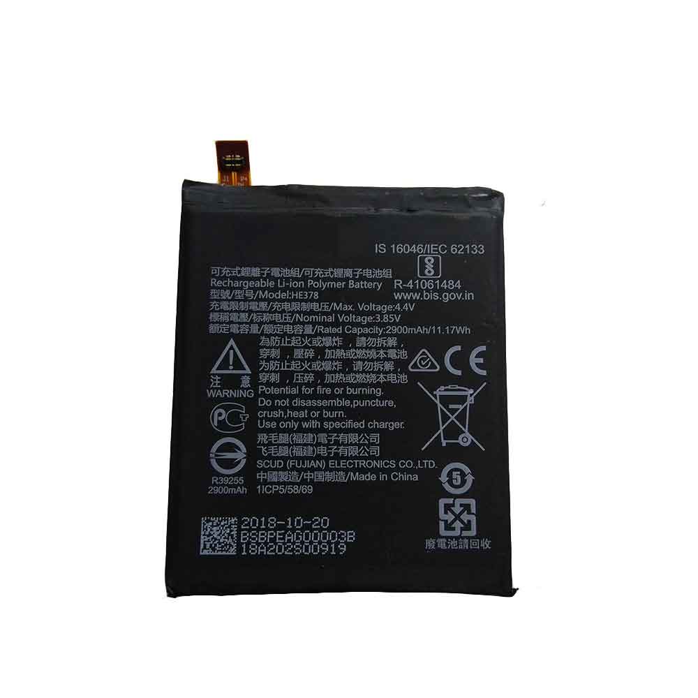 Batterie pour 2900mAh 11.17WH 3.85V 4.4V HE378