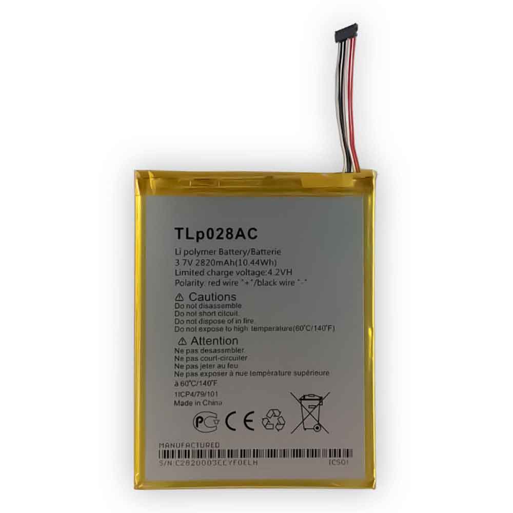 Batterie pour 2820mAh/10.44WH 3.7V 4.2V TLp028AC