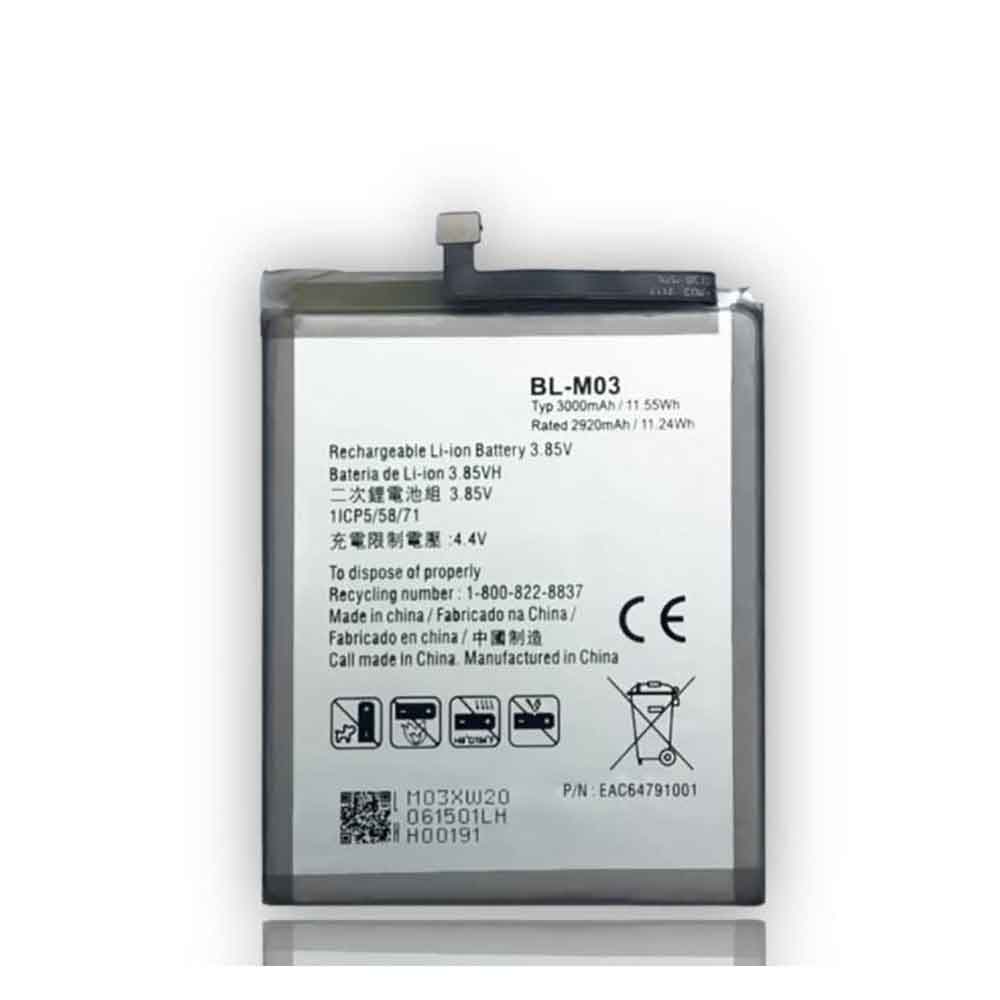 Batterie pour 3000mAh/11.55WH 3.85V 4.4V BL-M03