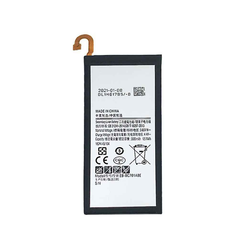 Batterie pour 3300mAh/12.71WH 3.85V 4.4V EB-BC701ABE