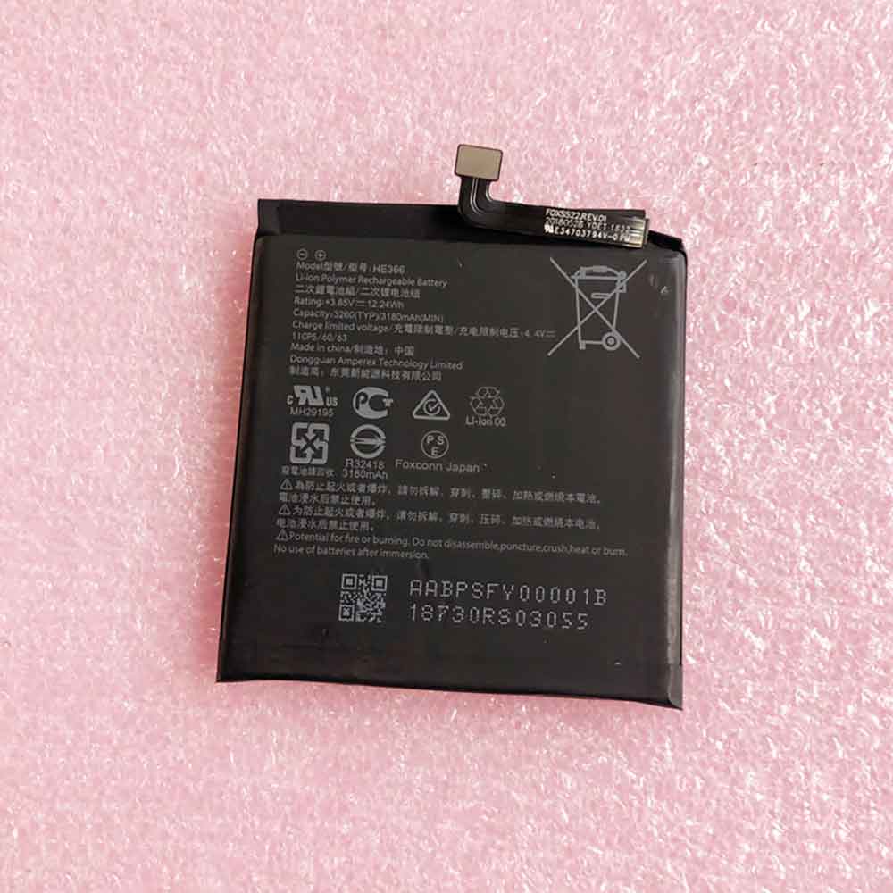 Batterie pour 3180mAh/12.24WH 3.85V 4.4V HE366