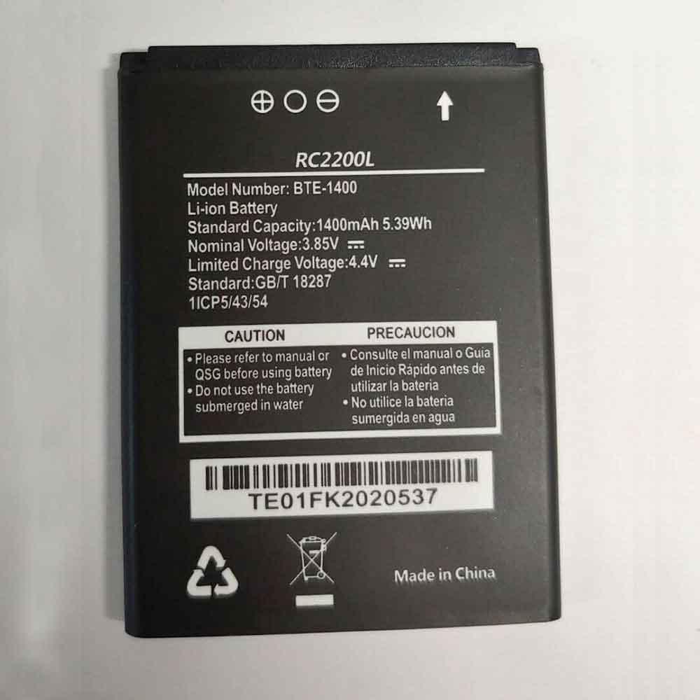 Batterie pour 1400mAh/5.39WH 3.85V 4.4V BTE-1400