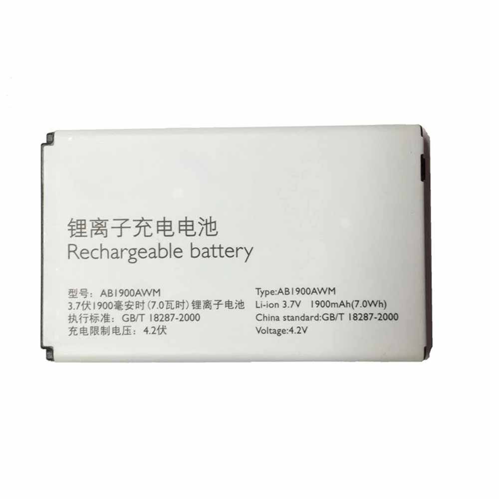 Batterie pour 1900mAh/7.0WH 3.7V 4.2V AB1900AWM
