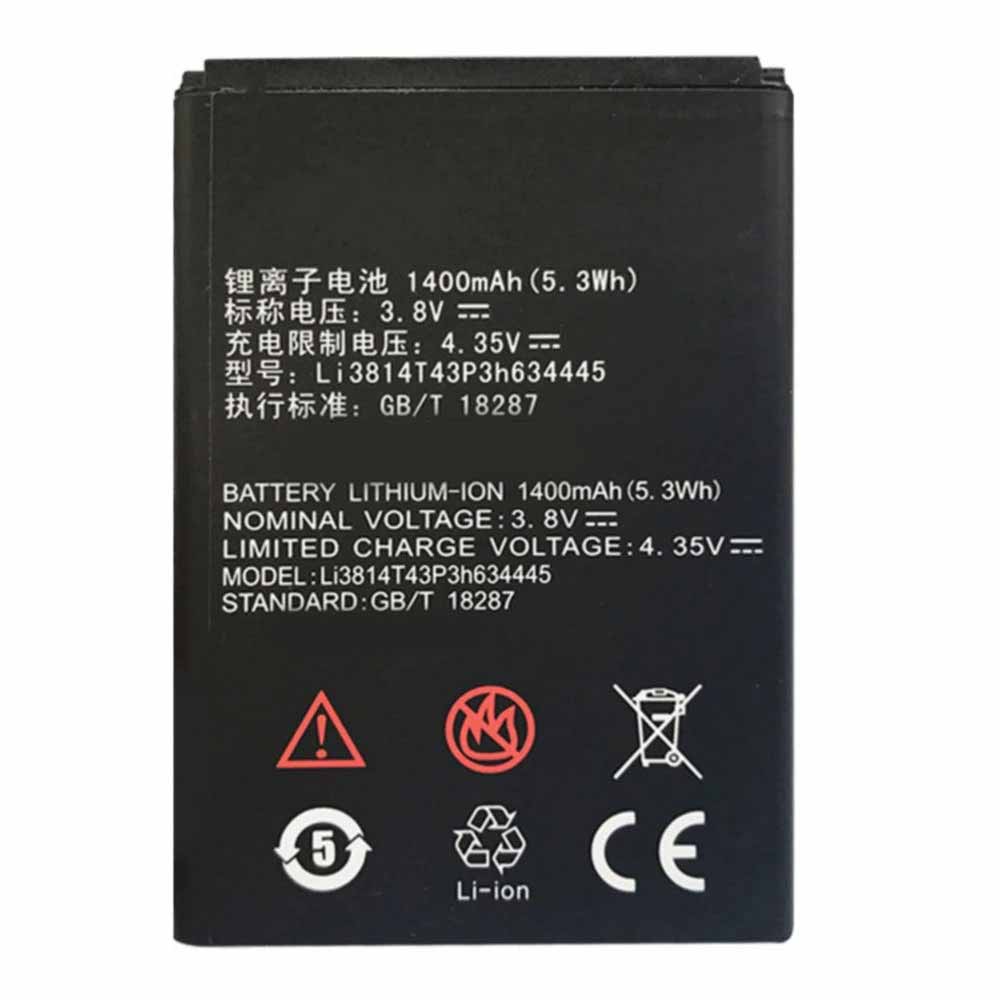 Batterie pour 1400mAh/5.3WH 3.8V/4.35V Li3814T43P3h634445