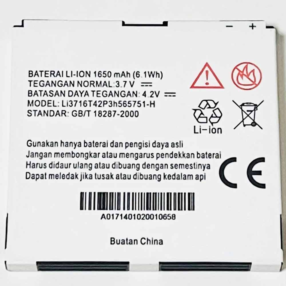 Batterie pour 1650mAh/6.1WH 3.7V/4.2V Li3716T42P3h565751-H