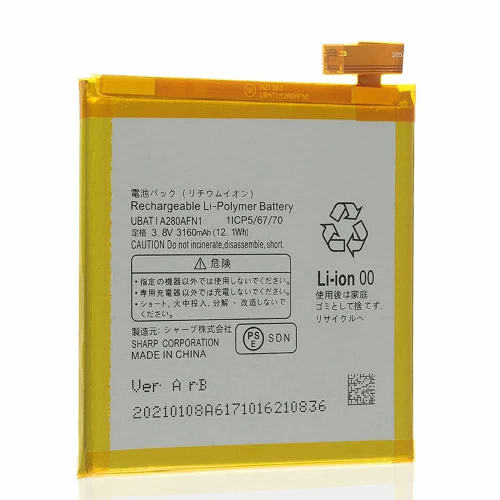 Batterie pour 3160mAh/12.1WH 3.8V/4.35V UBATIA280AFN1