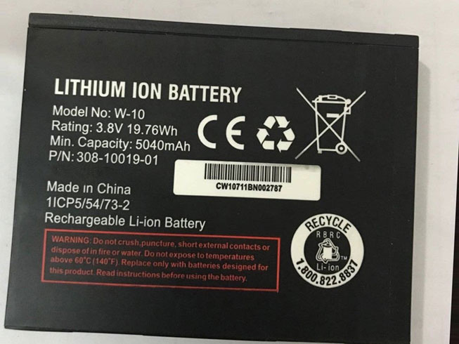 Batterie pour 5040mAh/19.76Wh 3.8V W-10
