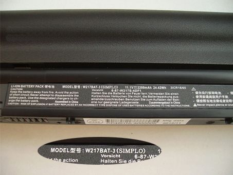 Batterie pour 2200mAh/24.42Wh   11.1V 6-87-W217S-4DF1