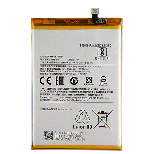 Batterie pour 4900mAh/18.8WH 3.85V/4.4V BN56