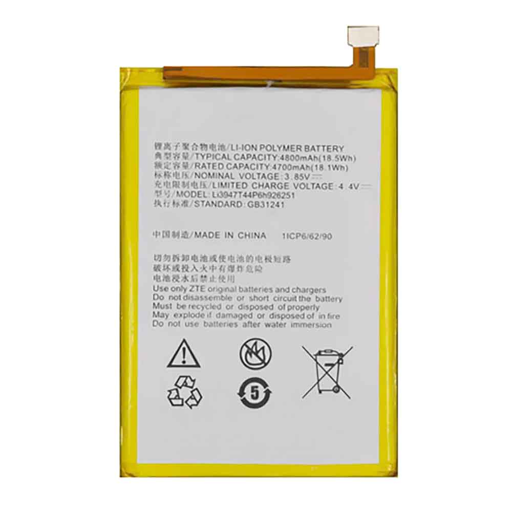 Batterie pour 4800mAh 3.85V Li3947T44P6h926251