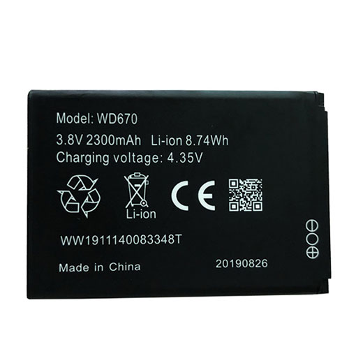 Batterie pour 2300mAh/8.74WH 3.8V/4.35V WD670